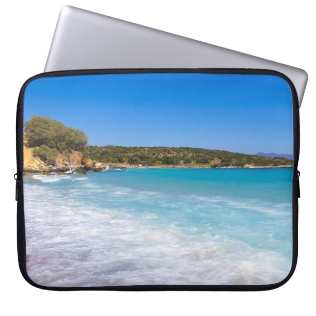 Funda Para Portátil Foto del Paraíso de la Isla Tropical (Frente)