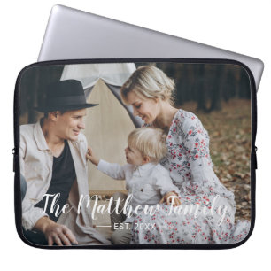 Funda Para Portátil Foto del personalizado con apellido y año establec