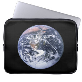 Funda Para Portátil Foto Espacial de la Tierra en Mármol Azul Vintage 