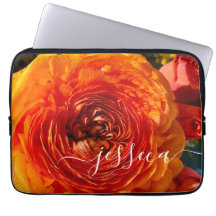 Foto floral naranja personalizada