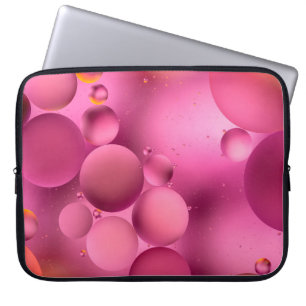 Funda Para Portátil foto, gotas oleosas brillantes en el agua con ba c