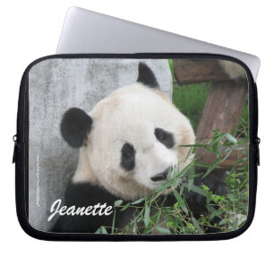 Funda Para Portátil Foto linda de la panda gigante de la manga del