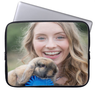Funda Para Portátil Foto personalizada de conejo de exposición ganader