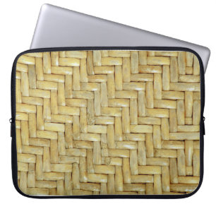 Funda Para Portátil Foto real de paja tejida