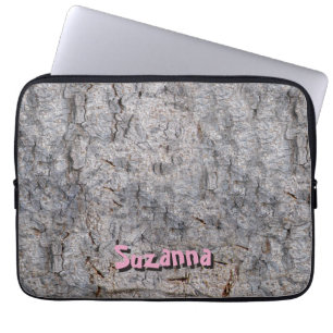 Funda Para Portátil Foto tropical neutral de la corteza de árbol con