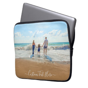 Funda Para Portátil Foto y texto personalizados: cree su propio diseño