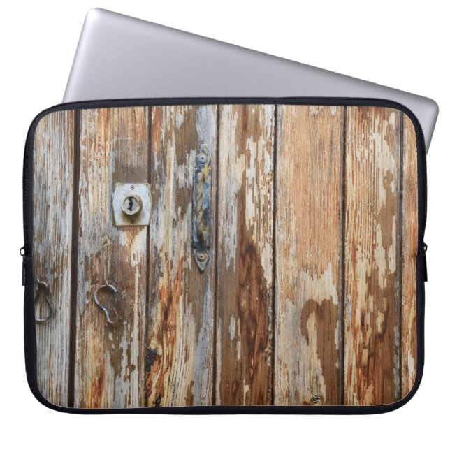 Funda Para Portátil Fotografía de armario de madera marrón (Frente)