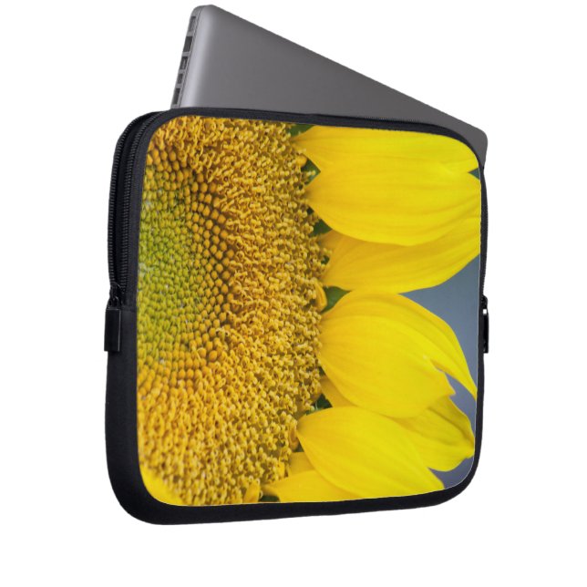Funda Para Portátil Fotografía de cierre de girasol (Anverso derecho)