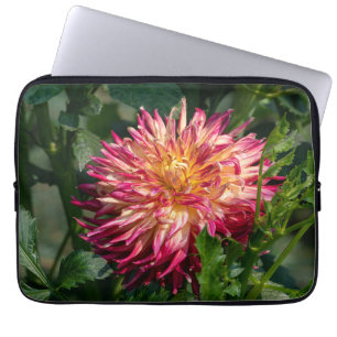 Funda Para Portátil Fotografía de Crisantemo Naranja, Flor Canadiense