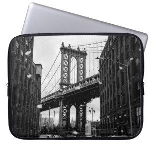 FUNDA PARA PORTÁTIL FOTOGRAFÍA DE GRAYSCALE DEL PUENTE BROOKLYN