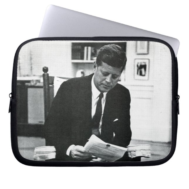 Funda Para Portátil Fotografía de John F. Kennedy 2 (Frente)