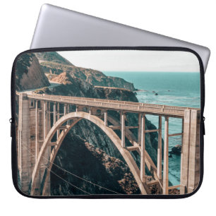 FUNDA PARA PORTÁTIL FOTOGRAFÍA DE PAISAJE DE PUENTE DE CONCRETO GRIS