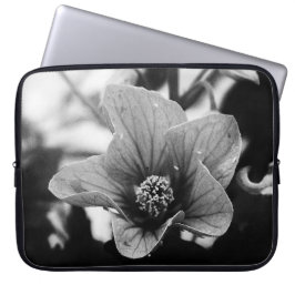 Funda Para Portátil Fotografía floral en blanco y negro