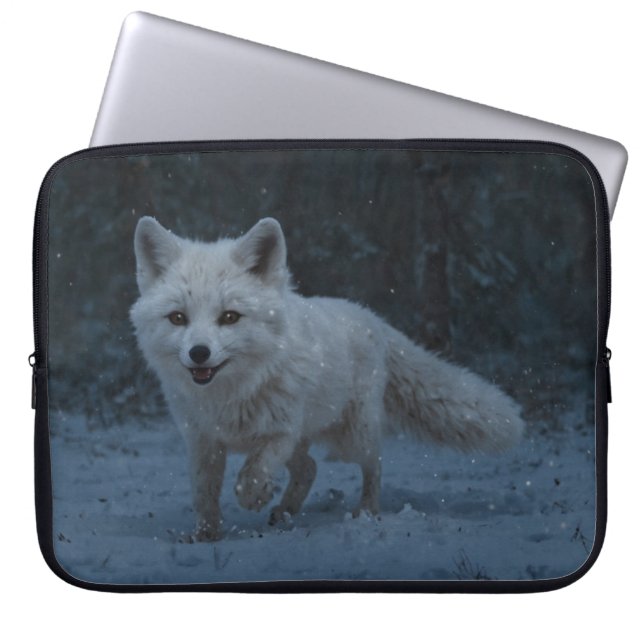 Funda Para Portátil Fox blanca ártica (Frente)