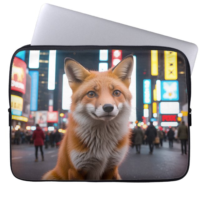 Funda Para Portátil Fox en Times Square (Frente)