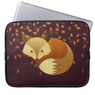 Funda Para Portátil Fox lindo del otoño