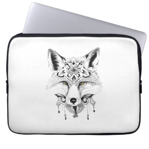 Funda Para Portátil Fox Wild Animal Nature Ilustracion Art Tattoo