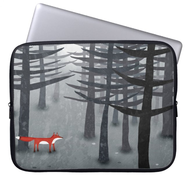 Funda Para Portátil Fox y el bosque (Frente)