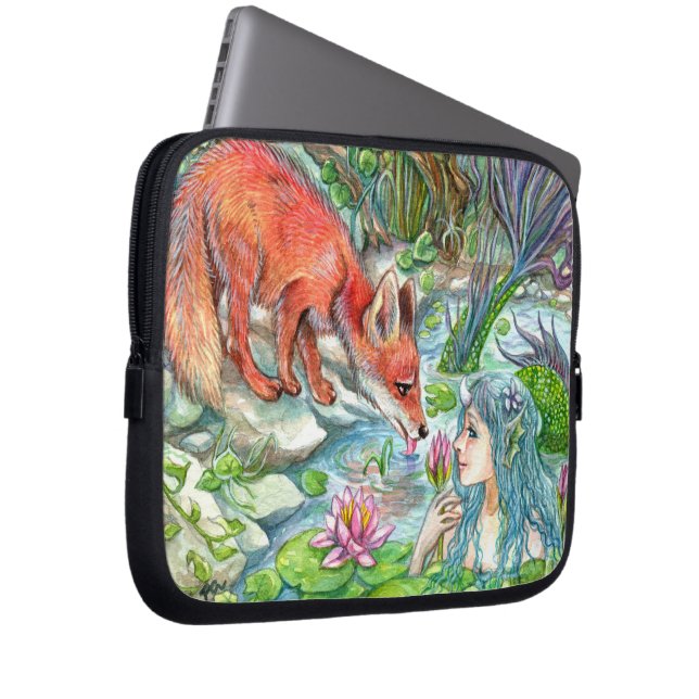 Funda Para Portátil Fox y Mermaid (Anverso derecho)