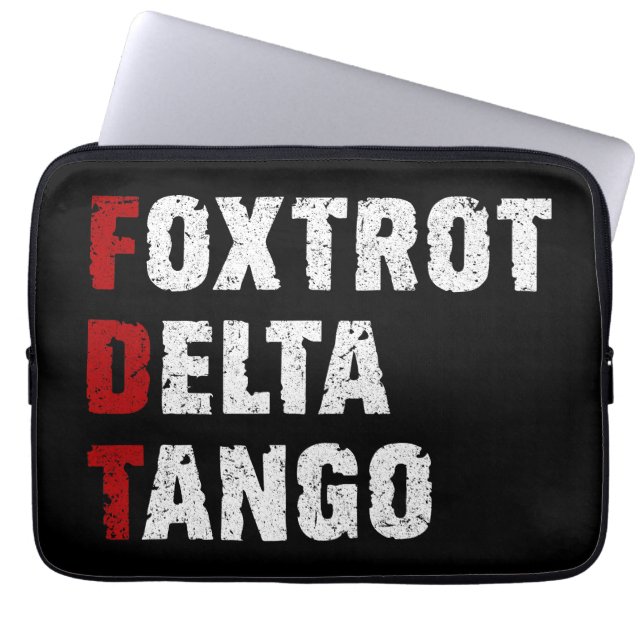 Funda Para Portátil Foxtrot Delta Tango (Frente)