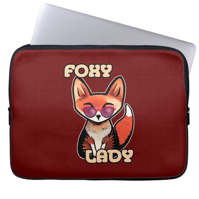 Funda Para Portátil Foxy Lady | Cortar Fox (Frente)