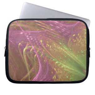 Funda Para Portátil Fractal asimétrico magnético verde