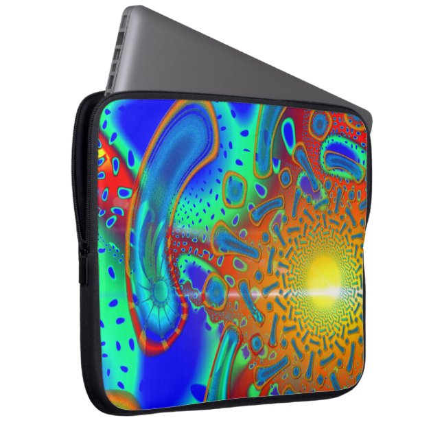 Funda Para Portátil Fractal de vidrio dicróico semisónico 3D (Anverso derecho)