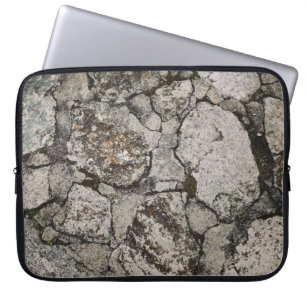 Funda Para Portátil Fragmento de piedra negra y gris