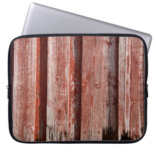 Funda Para Portátil Fragmento de una antigua pared de madera pintada.