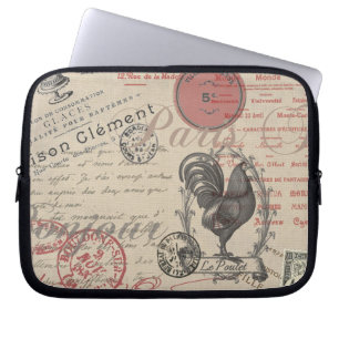 Funda Para Portátil Francés vintage que escribe París tipografía de ga
