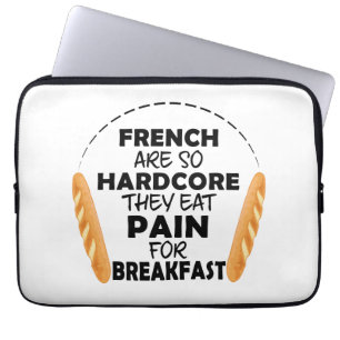 Funda Para Portátil Franceses Comen Dolor Por Desayuno Pan Gracioso