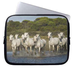 Funda Para Portátil Francia, Camargue. Caballos corren a través del es