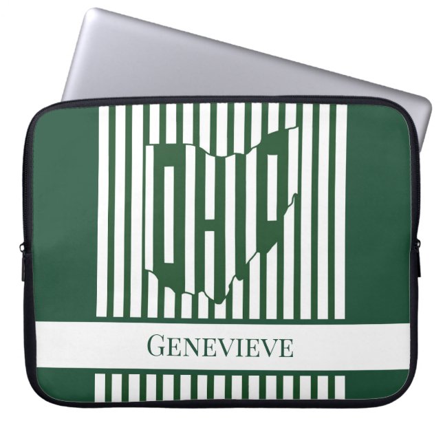 Funda Para Portátil Frania Verde de Ohio (Frente)