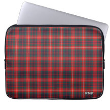 Fraser Clan de Lovat Tartán Red Plaid Monogrammed
