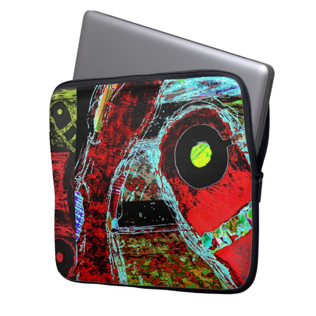 Funda Para Portátil Frequency Serpent – Abstract Energy Wrapped Canvas (Anverso izquierdo)