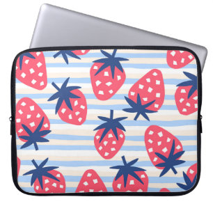 Funda Para Portátil Fresa Línea de arte: dulce patrón sin costura
