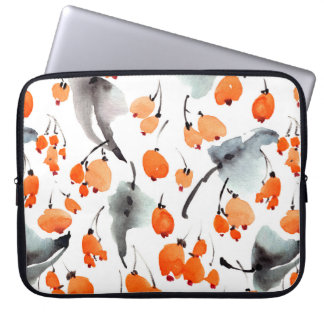 Funda Para Portátil Fresas acuáticas y hojas patrón de ilustracion