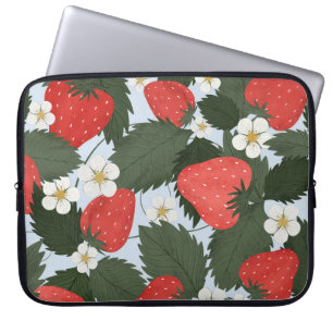 Funda Para Portátil Fresas: diseño de patrones de frutas de verano.