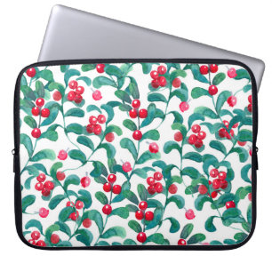 Funda Para Portátil Fresas silvestres acuáticas, patrón sin costuras.