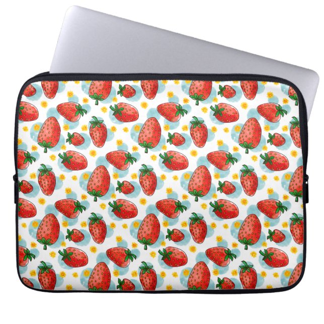 Funda Para Portátil Fresas y dias (Frente)