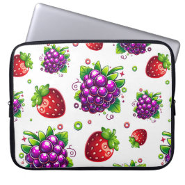 Funda Para Portátil Fresas y uvas. Coloridas Berries