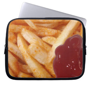 Funda Para Portátil Fries y Ketchup franceses