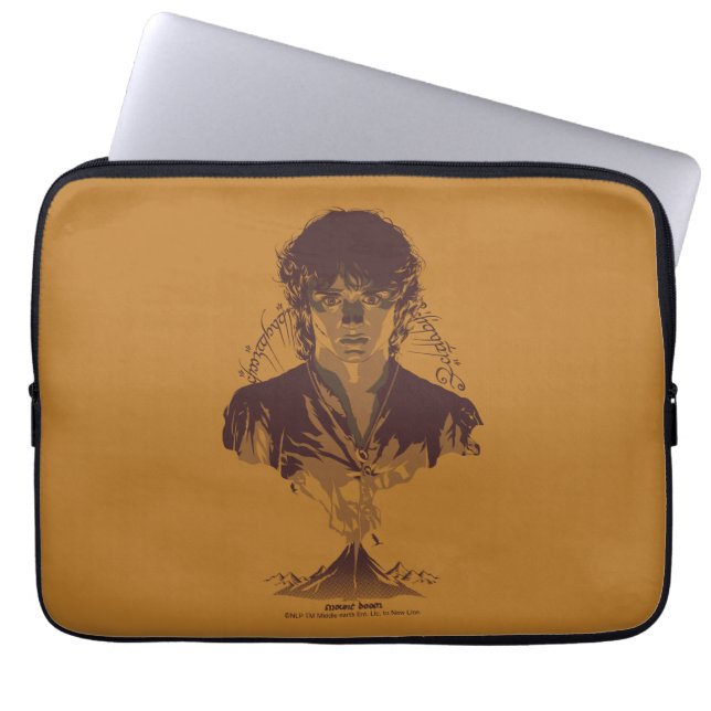 Funda Para Portátil FRODO™ MOUNT DOOM™ Tengwar Inscription Graphic (Frente)