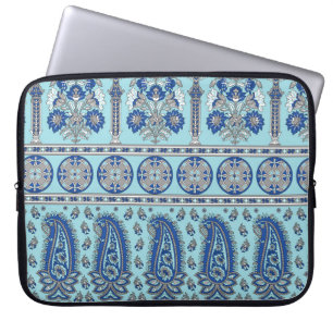 Funda Para Portátil Frontera Paisley Asiática: Diseño Tradicional.