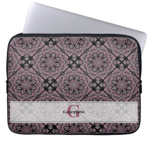 Funda Para Portátil Fronteras florales Dusky Rosa personalizadas Manda