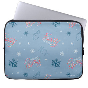 Funda Para Portátil Frosty el patrón del copo de nieve azul