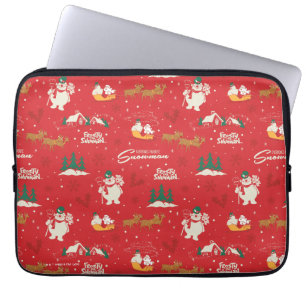Funda Para Portátil Frosty - El patrón favorito de hombres de nieve de