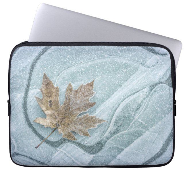 Funda Para Portátil Frosty Maple Leaf Frozen en hielo (Frente)