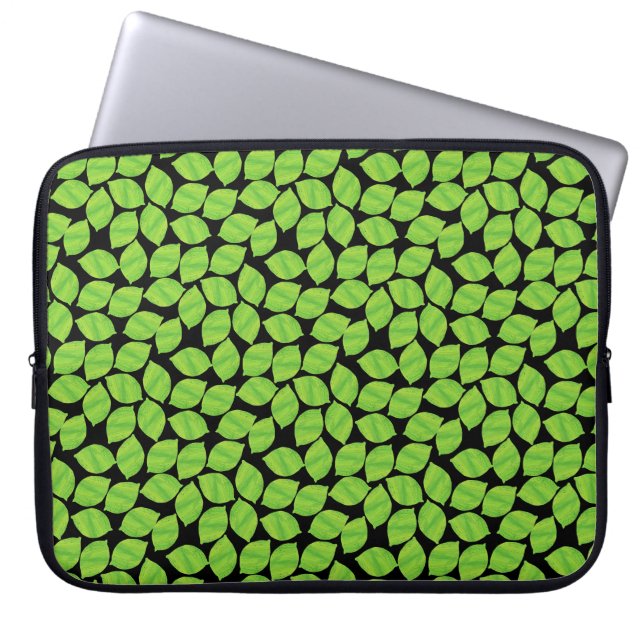 Funda Para Portátil Fruity Green Limes, Black Background to Customize (Frente)