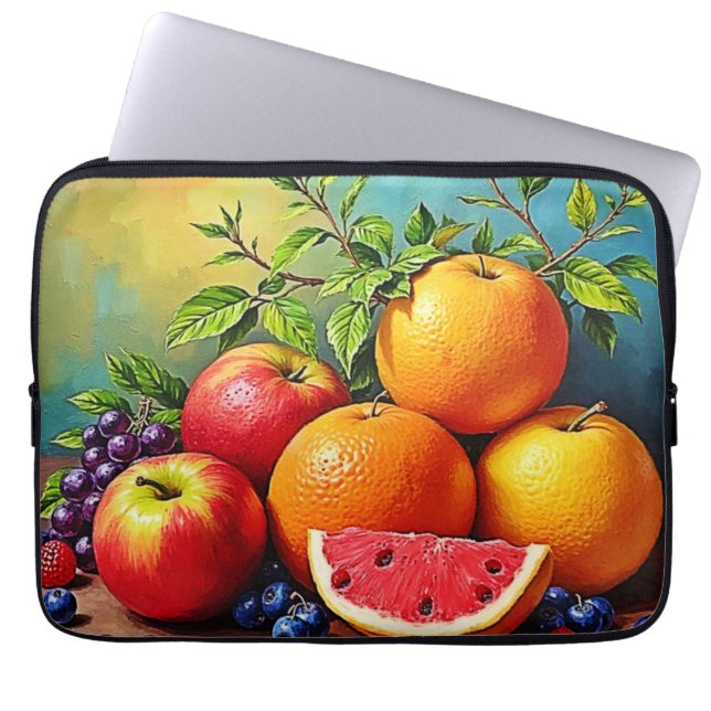 Funda Para Portátil Frutas frescas en un diseño de mezcla perfecto (Frente)